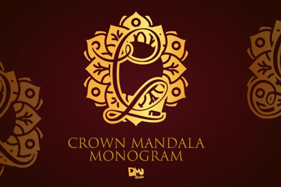 Crown Mandala Monogram: A Premium Decorative Font for Branding