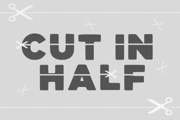 Cut in Half: A Bold Display Font for Marketers