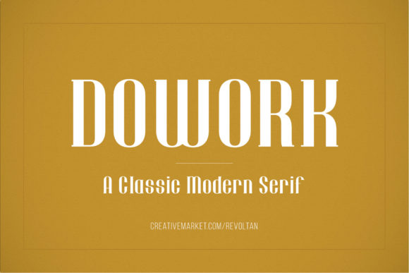 Dowork Font: A Balanced Serif for Elegant Branding
