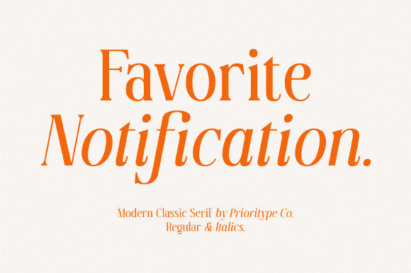 Favorite Notification: A Bold Serif Typeface Review