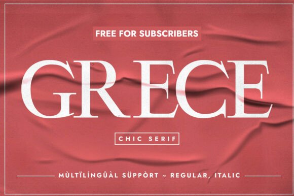 Grece Serif Typeface for Bold Branding