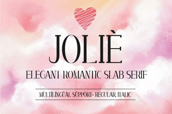 Joliè: A Romantic Slab Serif Font for Makers