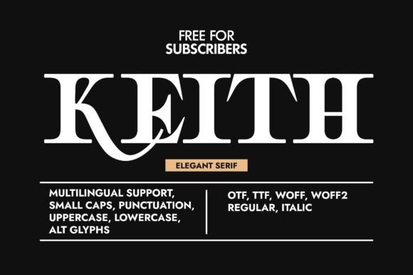 Keith Pro: A Serif Typeface for Elegant Web Design