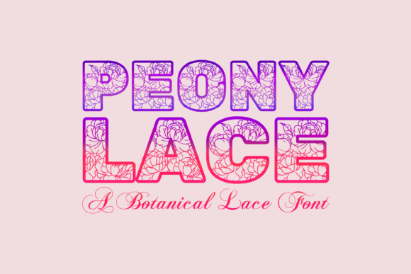 Peony Lace: An Elegant Botanical Display Font