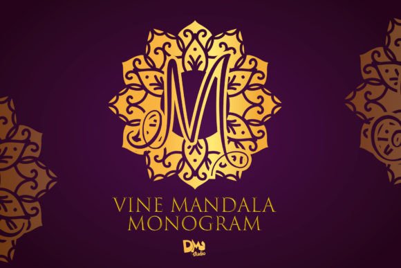 Vine Mandala Monogram: A Premium Font for Branding